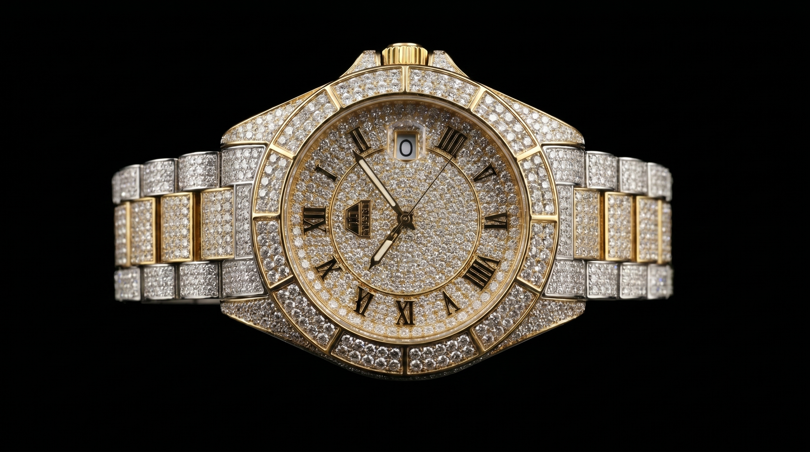 Iced Roman Diamond Watch
